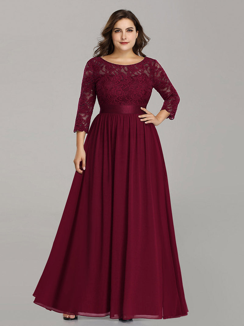 Plus Size Lace Bridesmaid Dresses with Half Lace Sleeve Evening Dress lilyscrubs Plus Size Lace Bridesmaid Dresses with Half Lace Sleeve Evening Dress lilyscrubs